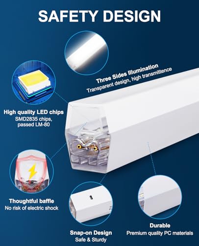 Hexagon Garage Lights: Hexagon led Gym Lights 26520LM DIY Car Detailing Ceiling LED Shop Light for Basement Warehouse Workshop Barbershop Car Care Wash Room Auto Beauty Exhibition Hall 5 Grids 6500K