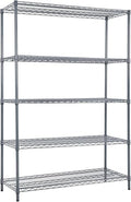 Land Guard 5 Tier Storage Racks and Shelving - 48" L x 20" W x 72" H Heavy Steel Material Pantry Shelves - Each Unit Loads 350 Pounds Wire Shelf, Suitable for Warehouses, Closets, Kitchens…