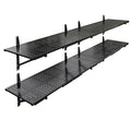 FLEXIMOUNTS 2-Pack 1x6ft Garage Shelving 14-inch-by-68-inch Perforated Wall Shelf, Heavy Duty Garage Storage Rack with 1400 lbs Load Capacity, Wall Mounted Organization System for Tools, Heavy Bins