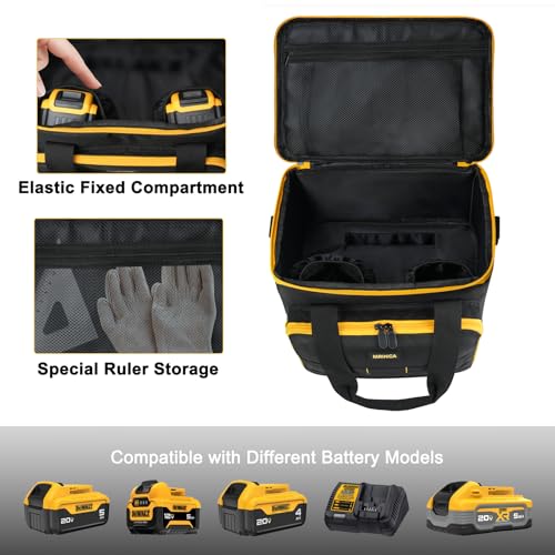 Tool Bag Compatible with DEWALT 20V MAX Circular Saw DCS391B/DCS565B, Milwaukee M18 2630-20, Tool Storage Case with Battery Compartment & Blade Organizer, Portable Design, Case Only