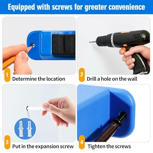 DZrudun Vertical Fishing Rod Holder for Garage Wall Mounted - 6 Rods Fishing Pole Storage Rack with Damage-Free EVA Grip, Interlocking Fishing Pole Holders for Garage Organization, Best Fish Gifts Men
