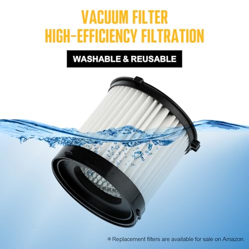 20V Cordless Vacuum Cleaner-Wet/Dry Shop Vac,2.6 Gallon Capacity,Compatible with DeWALT Batteries (Bare Tool - No Battery & No Charger),Ideal for Cleaning Car,Home Spaces,and Workshops RCSV-20