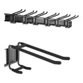 Feller 9-Piece Garage Slatwall Hook Kit – 6 Double Utility Hooks + 3 Mounting Plates (16" O.C., 50" total width) – EXTRA Heavy Duty Slat Wall Hanger Holder Set for Tools