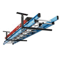 FLEXIMOUNTS Adjustable Overhead Ladder Rack, Garage Ceiling Storage Rack, Ladder Storage Organizer, 35" Extended Arms, 90 lbs Per Arm Heavy Duty Steel Rack for Kayak, Surfboard & Tools