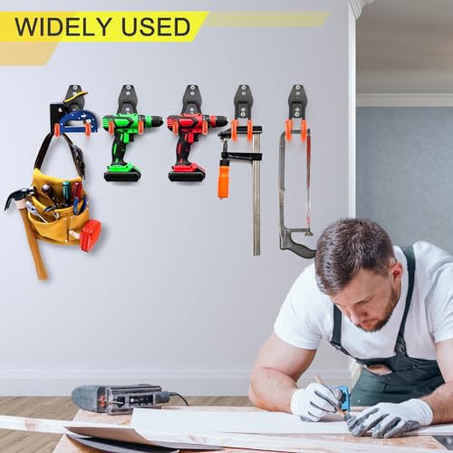 LUPYJI 2 Pack Garage Hooks Heavy Duty Storage Organizer Wall Mount Power and Garden Tool Hangers, for Hanging Ladders, Ropes, Hose, Bulk Items