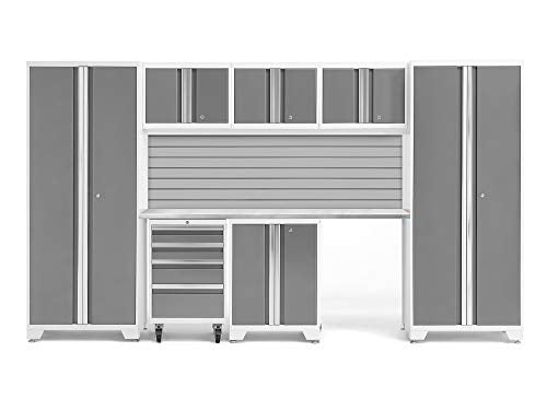 NewAge Products Bold Series White 8 Piece Set, Garage Cabinets, 54936