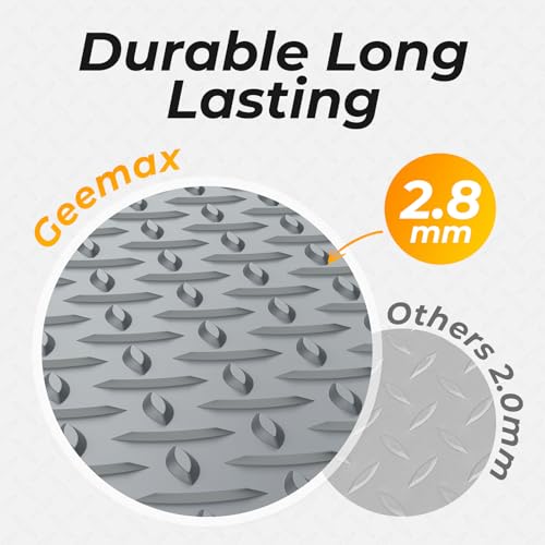 Geemax 7.8 x 20 FT Garage Floor Mat, 2.8mm Thickness Diamond Plate Vinyl Garage Flooring Roll for Under Car, Large Size 156 SQFT for Large SUVs, MPV, Pickup Truck