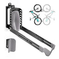 Swivel Bike Rack Wall Mount, Bike Hangers for Garage, Space-Saving Vertical Bike Holder, Holds up to 77 lbs, Bicycle Wall Hanger Storage, No Heavy Lifting Required Indoor Hanging Bike Rack-Gray