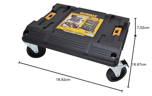 DEWALT Tool Storage Organizer Cart, Use With TSTAK System, Heavy Duty Wheels for Rolling, Organizer for Jobsites (DWST17889)