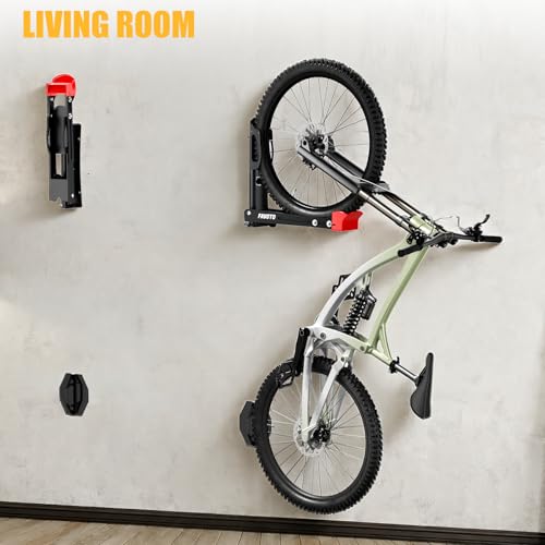 Favoto Swivel Bike Wall Mount 2-Pack, No Heavy Lifting Vertical Bike Rack for Garage & Indoor Storage, Fits up to 29" Wheels 2.4" Tires, Each Holds 77 lbs
