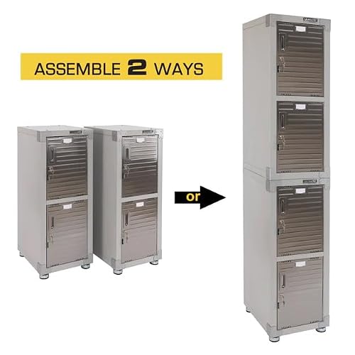 Seville Classics UltraHD® 4-Door Stackable Locker Cabinet, Granite