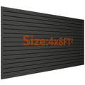 Slat Wall Paneling 4ft x 8ft, Slatwall Panel PVC Garage Storage System Heavy Duty Wall Mounted Tool Organizer, Slate Board Wall Rack for Tools, Power Equipment & Organization,Black
