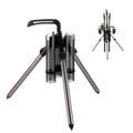Gisafai Fishing Rod Carrier Surf Fishing Holder Foldable Pole Holder Stand 3 Rod Portable Vertical Beach Pole Storage Freestanding Rack for Fisherman Garage Home Outdoor(15.35 Inches,Black)