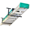StoreYourBoard Adjustable Overhead Ladder Rack – Garage Organizer Ladder Shelf for Step & Extension Ladders - Storage Racks and Shelving for Garage Organization - Ceiling Mounted - Holds 75 lbs