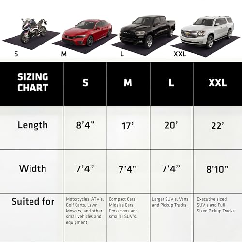 Armor All Garage Floor Mat (20' x 7'4"), Waterproof Garage Flooring, Absorbent, Premium Oil Spill Resistant Garage Pad, Durable, Protects Surfaces (Includes Double Sided Tape) (USA Made)