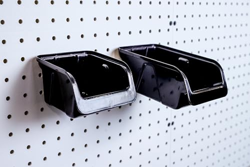 WallPeg Pegboard Bins - 6 Each 7" & 6 Each 5" ORGANIZING Bins - Hooks to Peg Board Panel Organize Hardware Arrange Accessories Workbench Tool Organizer Garage Storage -Made in USA-