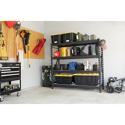 Ironton 4-Tier Industrial Steel Shelving Unit, 8,000-Pound Load Capacity, Garage Storage Rack, 77" W x 24" D x 72" H