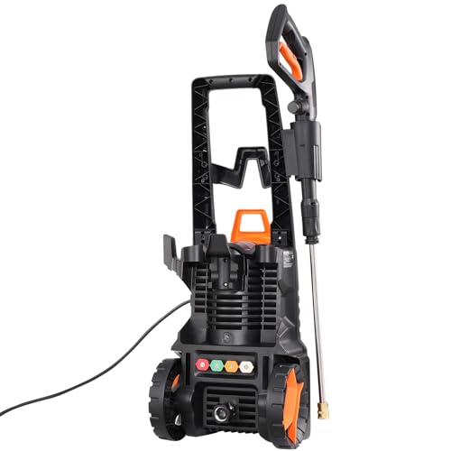 VEVOR Electric Pressure Washer, Max 4500 PSI 3.2 GPM, High-Power Cleaner with Foam Cannon & 4 Nozzles for Driveways, Cars, Fences, Patios, Home Cleaning