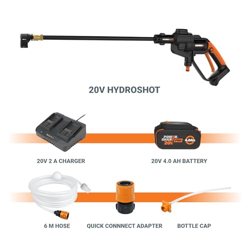 WORX Hydroshot 20V Power Share 320 PSI Portable Power Cleaner -WG620 (Battery & Charger Included)