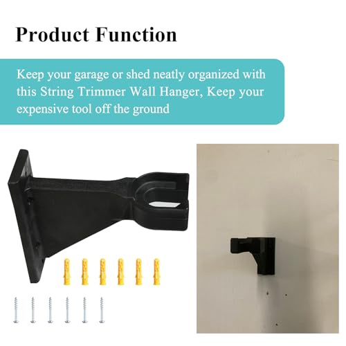 Premium Heavy-Duty Wall Hanging Holder for Garden Power Tools, Garage Storage Organizer, Storage Hooks for Trimmer, Holds up to 300lbs, Fits EGO 56V Trimmer and Edger, Ego Power/Edger(2Pcs/6-Hole)