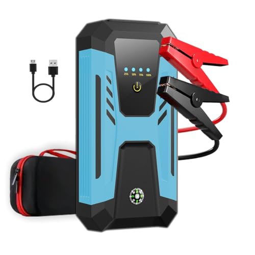 Gehopow 12v Jump Starter for 10.0L Gas/8.0L Diesel, 6000A Peak Car Battery Jumper Starter Portable, IP66 Waterproof Jump Box with Emergency Light and Storage Case