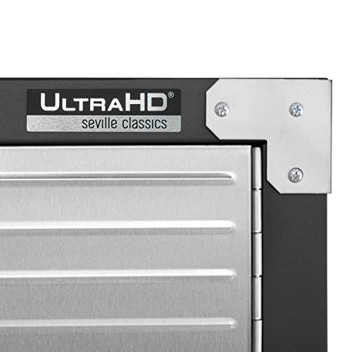 Seville Classics UltraHD Solid Steel Rolling Lockable Metal Storage Cabinet Locker Organizer, w/Adjustable Shelves for Garage, Warehouse, Office, Classroom, Graphite, 36" W x 18" D x 72" H