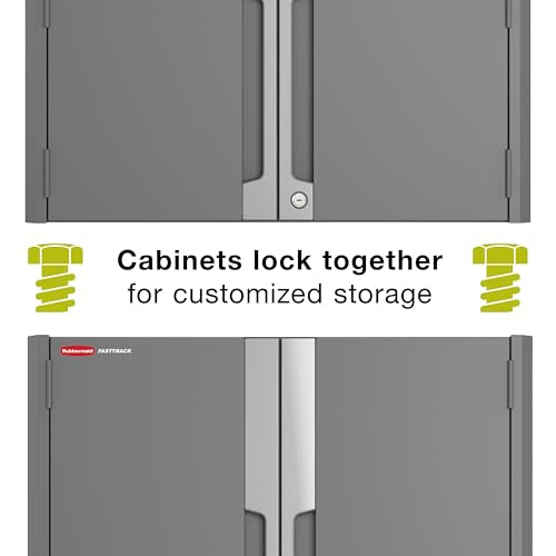 Rubbermaid FastTrack Single 2-Door Cabinet, Garage Storage Systems, Garage Organization