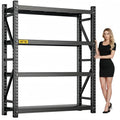 Nexvrtau Heavy Duty Garage Shelving, 46" W x 20" D x 71" H, 3500 LBS Capacity, 4-Tier Adjustable Metal Storage Shelves, Reinforced Steel Storage Rack for Garage, Basement, Utility Room
