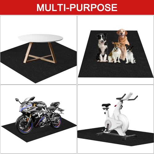 Golener Oil Spill Mat - Garage Floor Mat, Absorbent Oil Pad, Premium Maintenance Mat, Waterproof, Contain Liquid, Protect Floor from Spill & Stain, Reusable, Washable, Durable, 59”x72”, Black/Orange