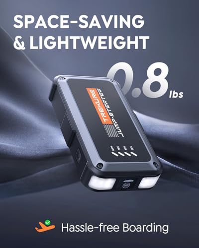 TREKURE Portable Car Battery Jump Starter 4000A 16800mAh Jump Box, Car Battery Jumper Starter Portable Jumper Cables for car(8.0L Gas/6.5L Diesel), Fast Charge, Lights, Compact