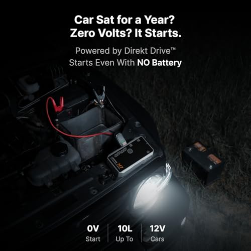 LUCKFIRE M7 SmartIgnition Jump Starter with Air Compressor, TÜV Certified 12V Car Battery Booster Pack, Portable Tire Inflator, Jump Box, 60Wh Power Bank, for 10L Gas and 8.5L Diesel