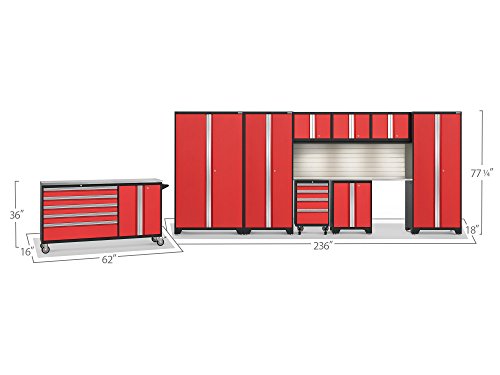 NewAge Products Bold Series Red 10 Piece Set, Garage Cabinets, 56468