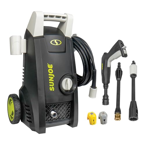 Sun Joe Electric Pressure Washer with 11-Amp Motor and 1.1 GPM, SPX1000 - Portable Water Cleaner with Adjustable Spray Wand for Car, Garden, and Patio Washing and Cleaning