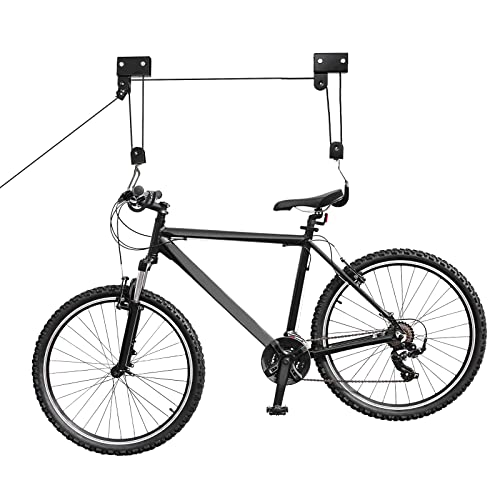 Therwen 2 Pack Kayak Hoist Lift Systems with 100 lb for Kayaks Canoes Surfboards Bikes Ladders Garage Storage Canoe Lift Pulley System Capacity Ceiling Mount Hoists