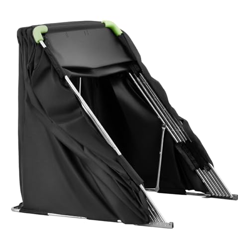 VEVOR Motorcycle Storage Shelter 110 x 43 x 63 in with Security Lock, 600D Oxford Flip-Up Garage Tent, Heavy-Duty All-Weather Motorcycle Cover Shed with 2 Side Windows, Outdoor Vehicle Shelter, Black