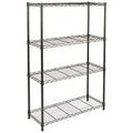 Amazon Basics 4-Shelf Adjustable Heavy Duty Steel Wire Rack Storage Shelving, Sturdy Garage Shelving, 350 lbs Capacity Per Shelf, Easy No-Tool Assembly, 36" x 14" x 54", Black