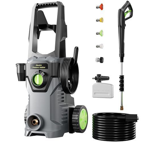 KVAOK Pressure Washer, Power Washers 4800PSI 2.6GPM with 4 Quick Connect Nozzles, High Pressure Washer for Cars, Fences, Patios, Decks, Boats, Home Use