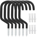 Etoolia 6 Pack Heavy Duty Garage Bike Storage and Utility Hooks-5.7 Inches for Garage Wall and Ceiling-Garage Hooks for Hanging Bicycle,Hose,Cords,and Garden Tools