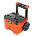 Klein Tools 54100MBX MODbox Rolling Tool Box, Heavy Duty Portable Tool Organizer with Side Mounting, 10-Inch Rubber Wheels, Removable Handle, Deep Stackable Set