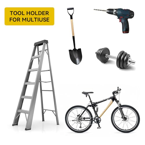 JNIHEEP Garage Organizer Trimmer Rack, Garden Power Tool Hanger Weed Whackers Holder Wall Mounted for Grass Trimmer, Hedge Trimmer, Garage Trimmer, Garden Tools,1 Pack