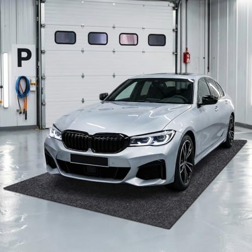 Meitola Garage Floor Protection Mat (8' x 8') Suitable for garages, it Prevents Slipping on the Bottom of Cars, Prevents Oil spillage, is Waterproof, Stain-Resistant, and Protects the Floor Surface.