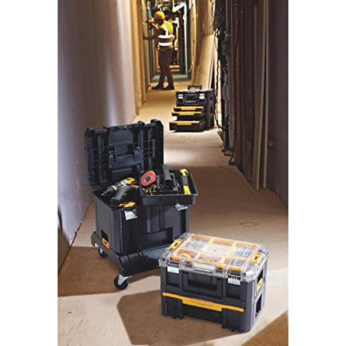 DEWALT Tool Storage Organizer Cart, Use With TSTAK System, Heavy Duty Wheels for Rolling, Organizer for Jobsites (DWST17889)