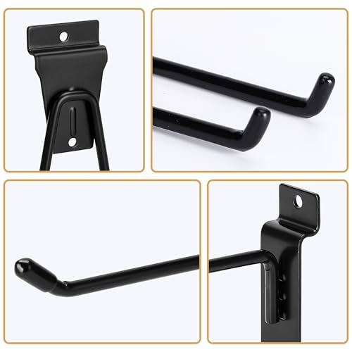 MENEONE Heavy-Duty Slatwall Baskets and Hooks - Slatwall Accessories for Standard Slatwall Panels | Ideal for Organizing Garages and Workshops