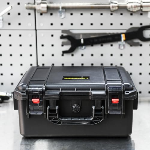 LOTOCASE Storage Case for Dewalt Battery & Charger - Waterproof Power Tool Box Storage Bag with Customizable Fit Foam for Milwaukee/Makita/Ryobi Battery & Charger (Only Case)