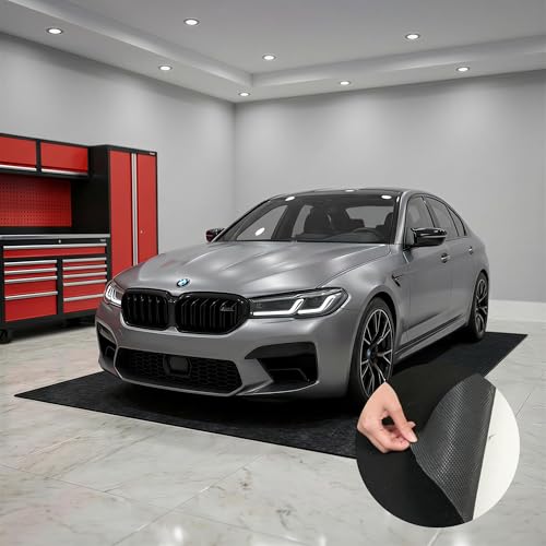 FLEXIMOUNTS 17x8 Ft Heavy Duty Garage Floor Mat - Anti-Slip Backing & Oil Absorbent Surface, Premium Waterproof Garage Carpet for Floor, Durable Parking Mat for SUV