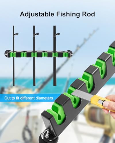GRSVDF Magnetic Fishing Rod Holder, Vertical Storage, 1 Pair Black
