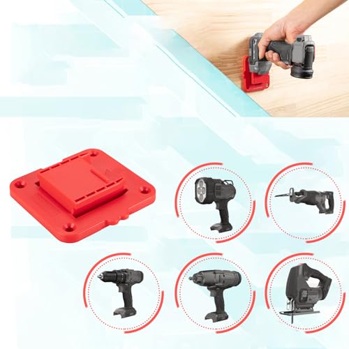 Tool Drill Mount Holder Compatible for Craftsman 20V Li-ion Drills, Heavy Duty ABS Tools Wall Dock Hanger for Garage, Workshop, Work Truck, 20 Screws, 5 Packs (No Tool)