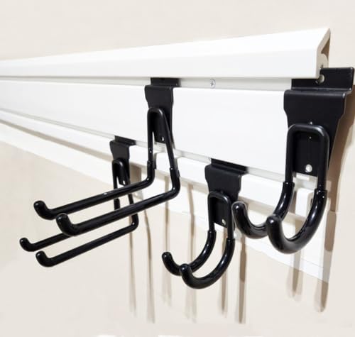 ATOOLA Slatwall Panels 6" x 24", 4-Pack Slatwall Board, PVC Slat Wall Paneling, Heavy Duty Garage Wall Organizer