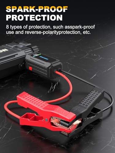 AVAPOW Car Jump Starter, 4000A Peak Battery (for All Gas or Up to 10L Diesel), Portable Booster Power Pack, 12V Auto Jump Box with LED Light, USB Quick Charge 3.0