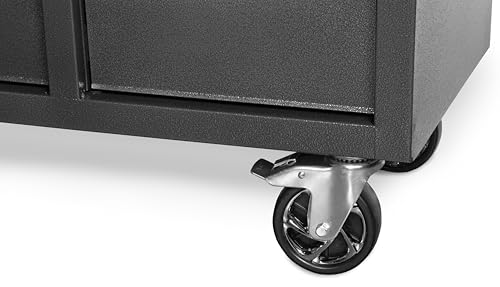 WEN 52-Inch Premium Rolling Tool Cabinet, Black, Heavy Duty 21-Gauge Powder-Coated Steel Construction, for Garage and Workshop (GG532B)